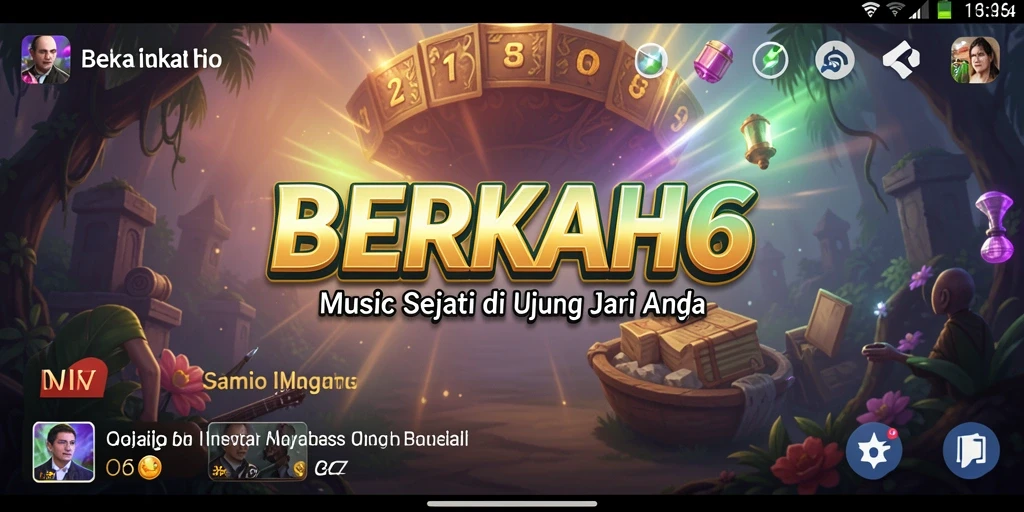 Screenshot utama menunjukkan pengguna bersenang-senang bermain musik.