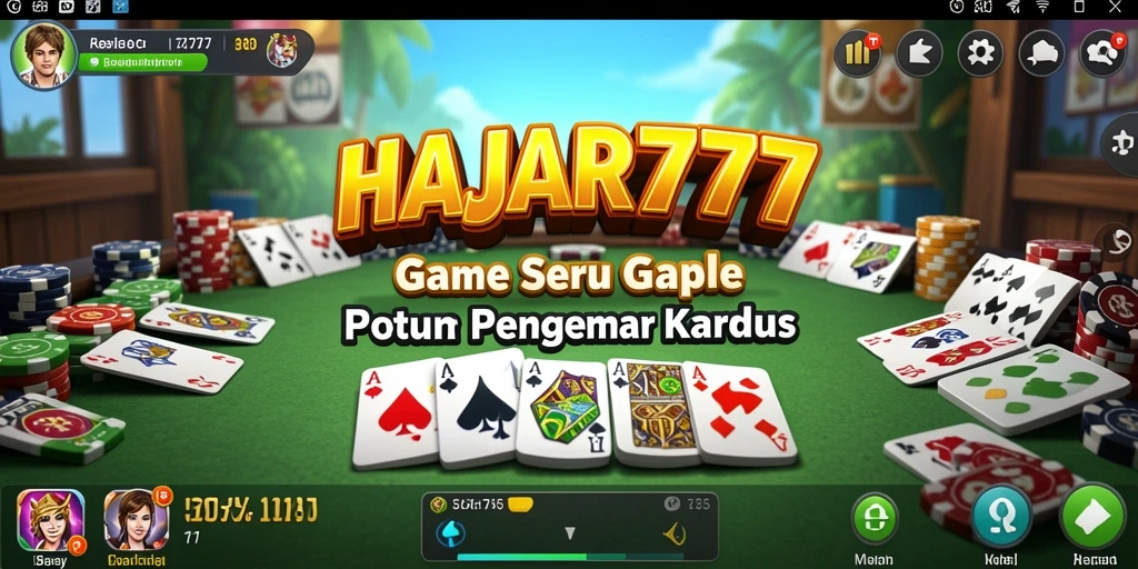 Screenshot gameplay HAJAR777 menampilkan suasana bermain Gaple yang seru.