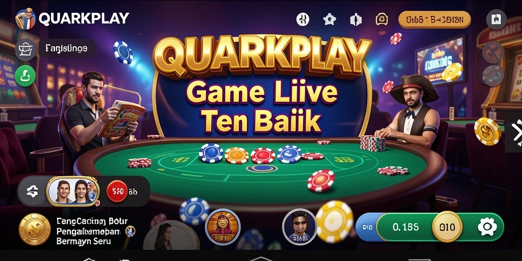 Screenshot gameplay Live Casino QUARKPLAY yang menarik dan interaktif.