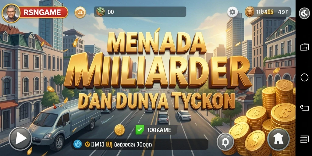 Screenshot gameplay RSNGAME yang menonjolkan aspek Tycoon.