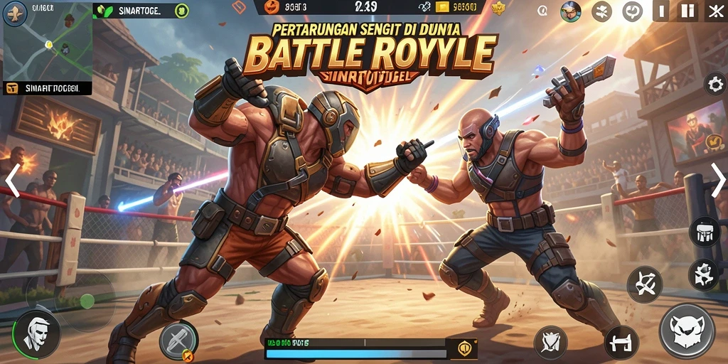 Gameplay yang intens dan seru dalam SINARTOGEL Battle Royale.