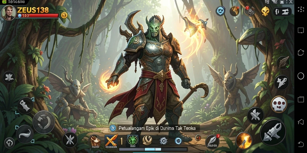 Screenshot gameplay <strong>ZEUS138</strong> menampilkan momen epik dalam petualangan.